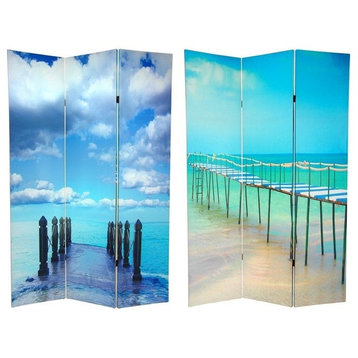 6' Tall Double Sided Ocean Room Divider