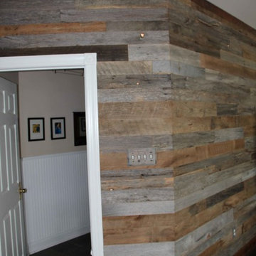 Barnwood Shiplap Wall With Custom Trim