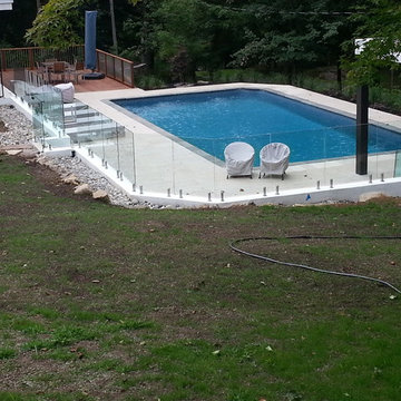 Frameless glass pool fences
