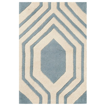 Safavieh Chatham Collection CHT760 Rug, Blue/Ivory, 2'x3'