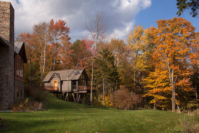 Inspiration for a rustic exterior home remodel in Burlington