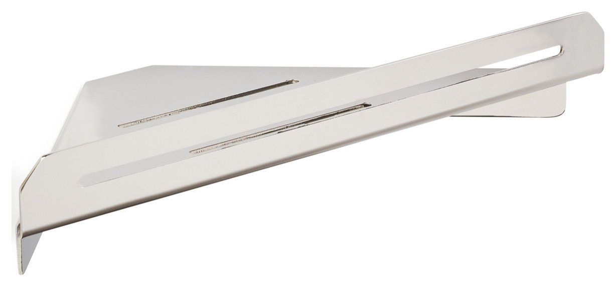 Bathroom Floating Corner Shower Shelf, Polished