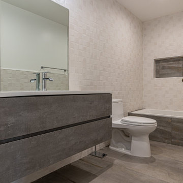Full Bathroom Remodel, fully tiled