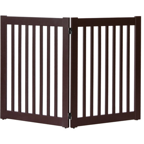 Solid Wood Pet Gates by Amish Craftsman, 32" High, 2 Panel, Mahogany