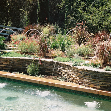 Crystal Fountains DEFO Laminar Fountains, Aquatic Consultants, Watershape Constr