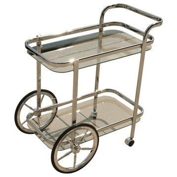 Modern Rolling Bar Cart Serving Trolley