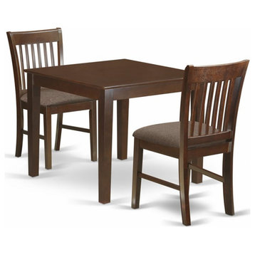 Atlin Designs 3-piece Wood Kitchen Table Set in Mahogany