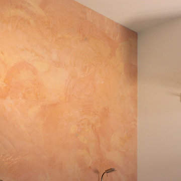 Wandgestaltung mit Naturpigmentfarben in einem privaten Wohnhaus