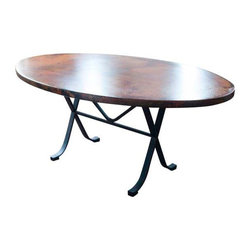 Arhaus Copper Finish Dining Table - Dining Tables