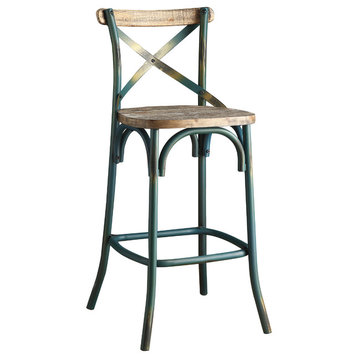 ACME Zaire Bar Chair, Antique Turquoise 29"