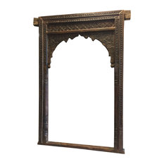 Mogulinterior - Consigned Antique Architectural Spanish-Style Archway, Teak Hand-Carved - Wall Accents