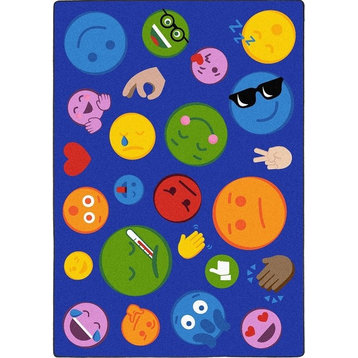 Shake 'Em Up Emojis Rug, 5'4"x7'8"