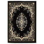 Unique Loom - Unique Loom Black Washington Reza 2' 2 x 3' 0 Area Rug - The gorgeous colors and classic medallion motifs of the Reza Collection will make a rug from this collection the centerpiece of any home. The vintage look of this rug recalls ancient Persian designs and the distinction of those storied styles. Give your home a distinguished look with this Reza Collection rug.