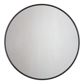 Adelina Black Circular Mirror