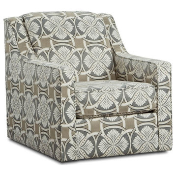Pemberly Row Swivel Accent Chair in Beige