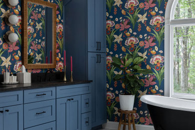 Inspiration for a transitional bathroom remodel in Charlotte