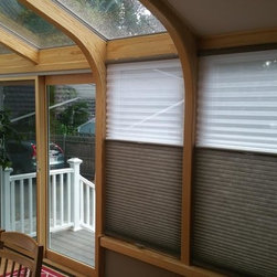 Trilight Cellular Shades in a Sunroom - Cellular Shades