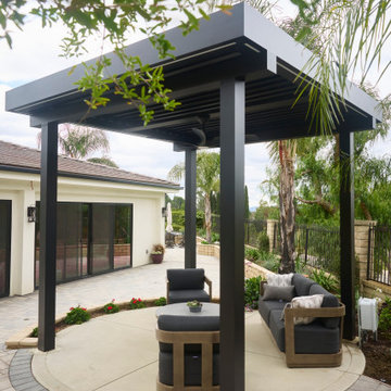 aluminum pergola, louvered pergola, motorized pergola, freestanding pergola, lou