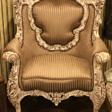 2 Seater White & Brown Chinnioti Sheesham Carving Sofa Set