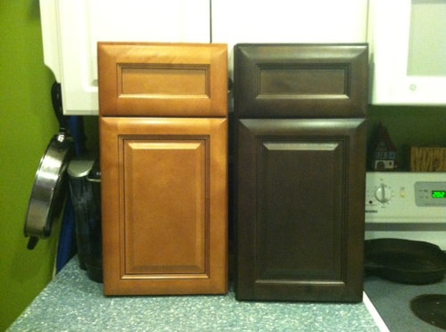 Help with what cabinets go with blue speckled corian countertops
