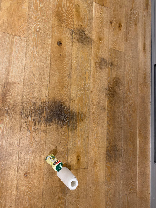 Help! How do I remove dog urine stains on engineered timber floor?