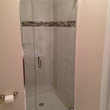 Pivot Door and Fixed Inline Panel