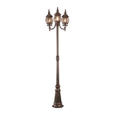 3 Light Pole Lantern, Rust