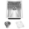 Houzer CNB-1200 Savoir Series 10mm Radius Undermount Prep Bowl Kitchen Sink