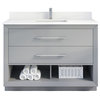 Rio II 48" Vanity with Power Bar and Drawer Organizer, Oxford Gray