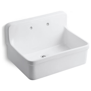 Kohler K-12787 30" x 22" Wall-Mounted Utility Sink - White