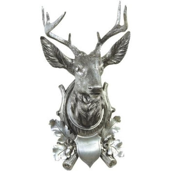 Wall Trophy Aspen Stag Head Rustic Deer HandPainted Cast Resin OK