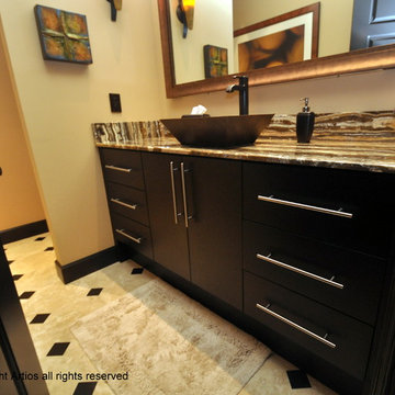 Rift Cut White Oak with Espresso Stain Bathroom