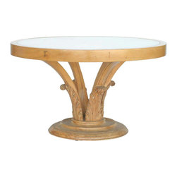 Grosfeld House Art Deco Carved Palm Leaf Coffee Table, circa 1940 - Coffee Tables