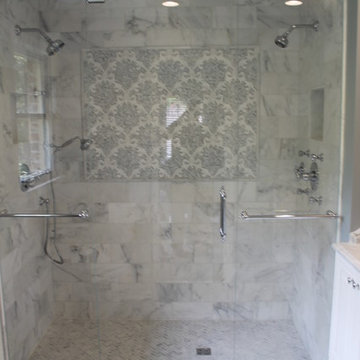 Linear drain and curbless shower two projects