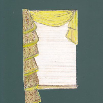 Designer's Window Treatment Concept Sketch