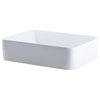 Miseno MVS-NP-01321 15" Rectangular Porcelain Vessel Bathroom - Polished White