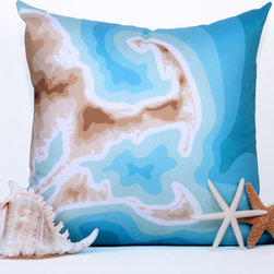 Cape Cod Map Pillow - Decorative Pillows