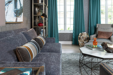 Eclectic living room photo in New York
