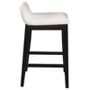 Hillsdale Maydena 26.25 Wood Contemporary Counter Stool in Black/Light Beige
