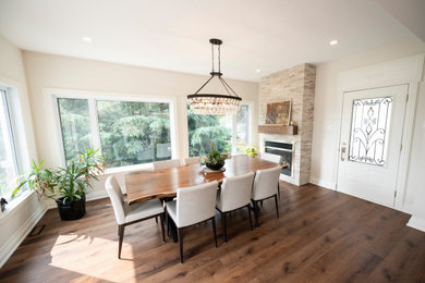 Transitional dining room photo in Ottawa
