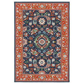 Kaleen Sunice Collection Collection Rug, Tangerine 7'2"x 10'5"