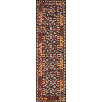 Tangier Hand-Hooked Rug, Red, 2'3"x8' Runner