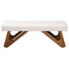 Basel Boucle and Walnut Bench