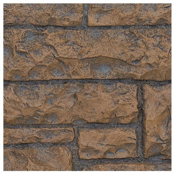 Faux Brick Wall Panel - FORTRESS, Russet, Sample