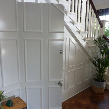 Cloakroom addition in an edwardian hallway