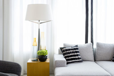 Example of a trendy family room design in San Diego
