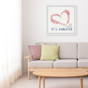 "Be Kind It's Gangster" Framed Painting Print