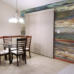 Wood Bark Layered Colors Mural - Wallpaper