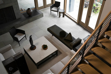 Living room - contemporary living room idea in Seattle