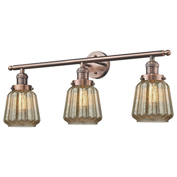 Innovations Chatham 3-Light Dimmable LED Bathroom Fixture, Antique Copper